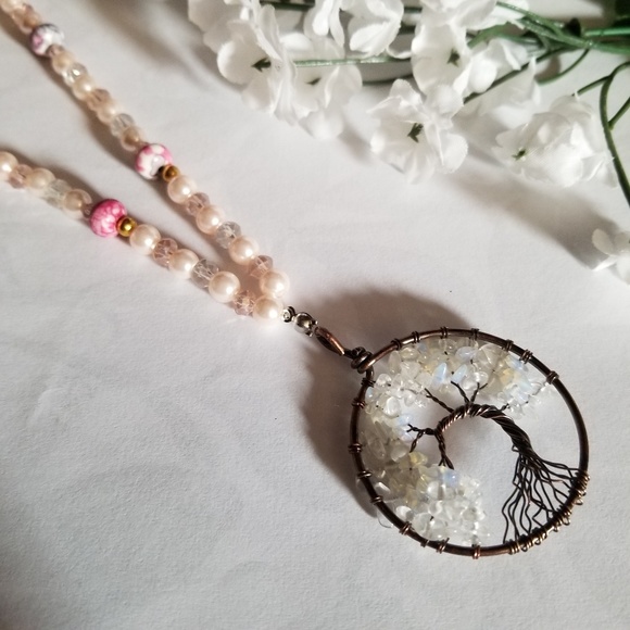 Lovely Beaded Bonsai Tree Necklace - Picture 3 of 7